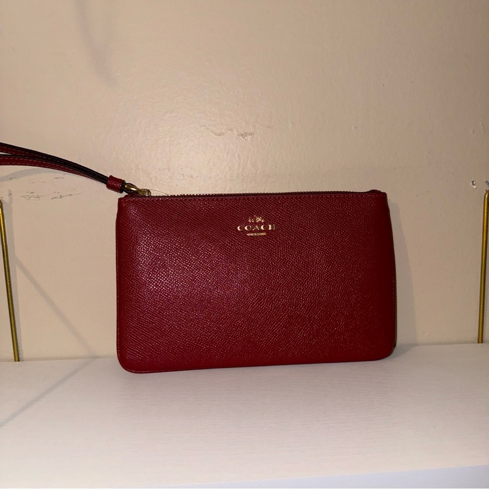 Coach large wristlet wallet